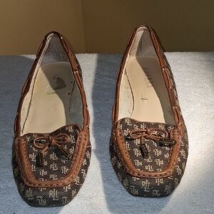 Ralph Lauren Monogram Brown Loafers for Women
